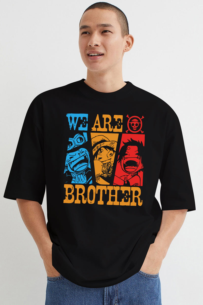We Are Brother Black Oversized T-Shirt - SQUIREHOOD