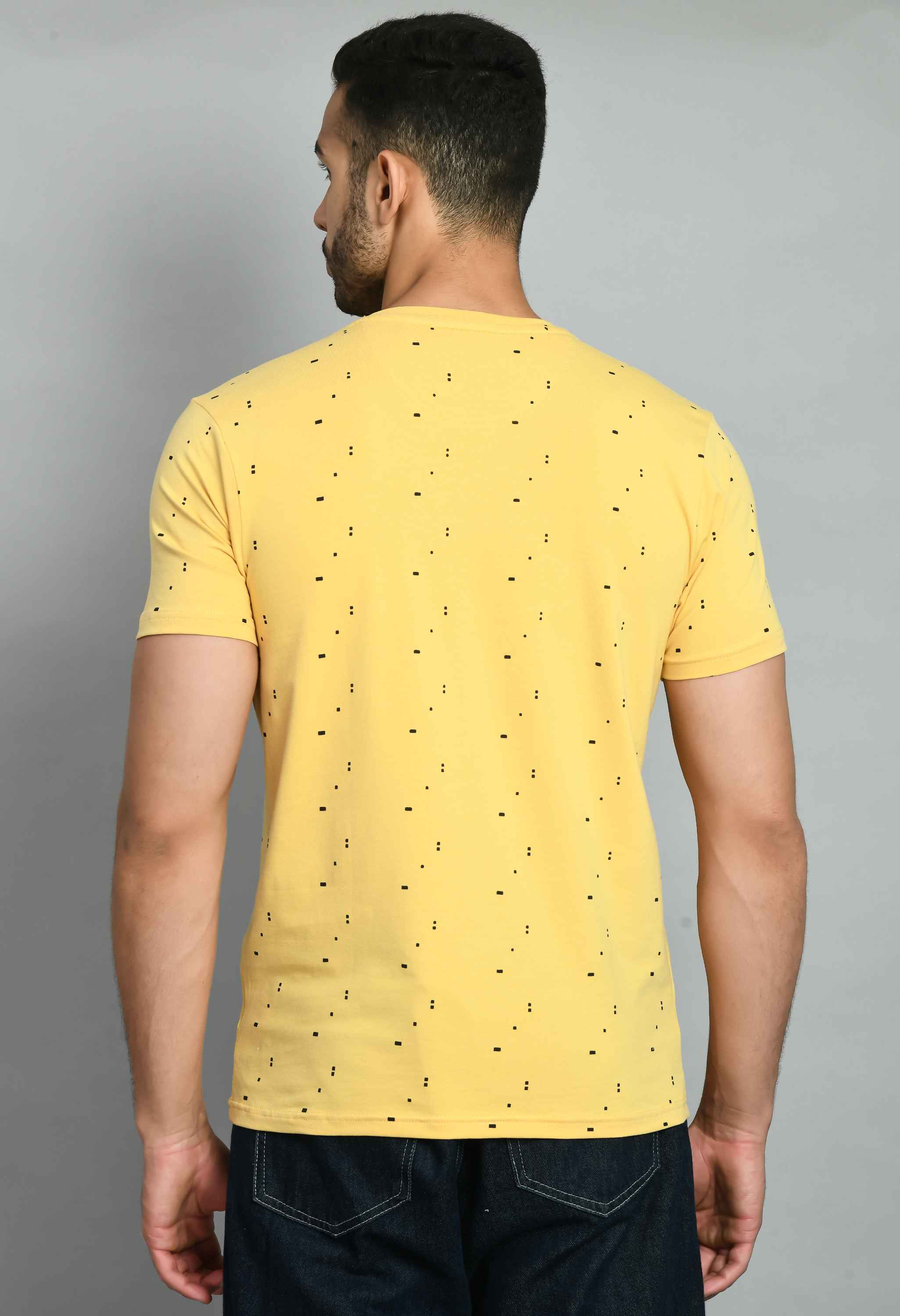 Yellow Graphic Printed Smart Fit T-Shirt