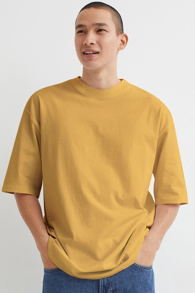 Yellow Over Size Tee by Squirehood - SQUIREHOOD