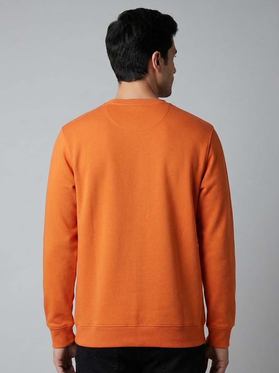 Orange Cotton Sweatshirt- #518
