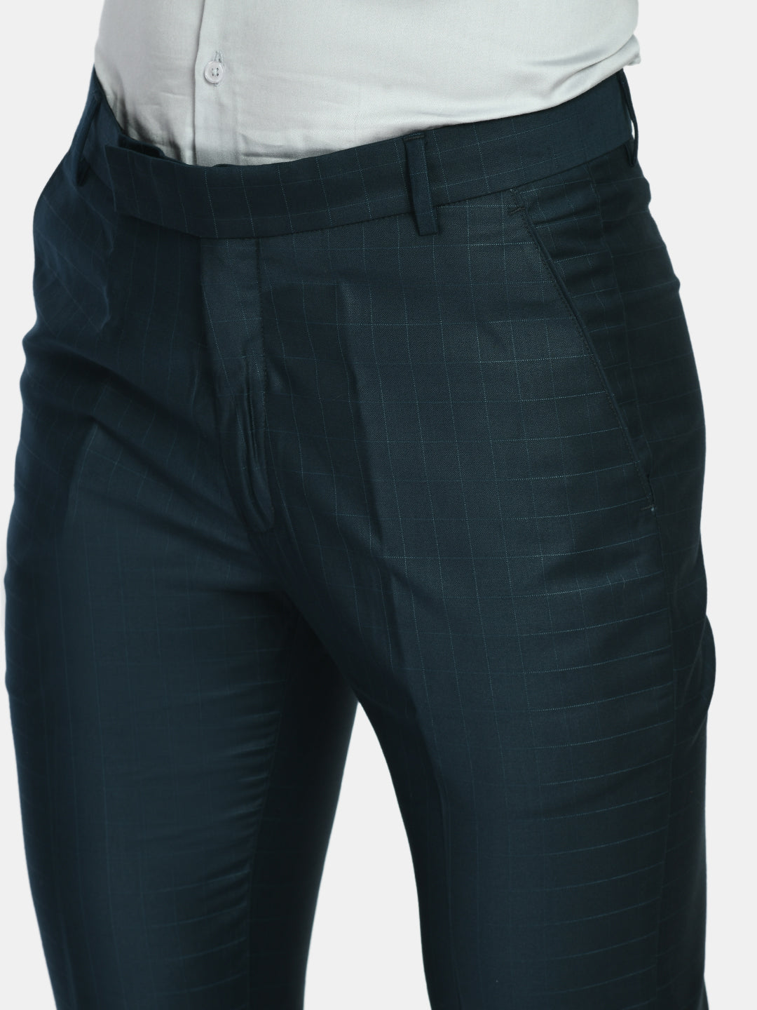 Men's Navy Blue Slim Fit Formal Pant