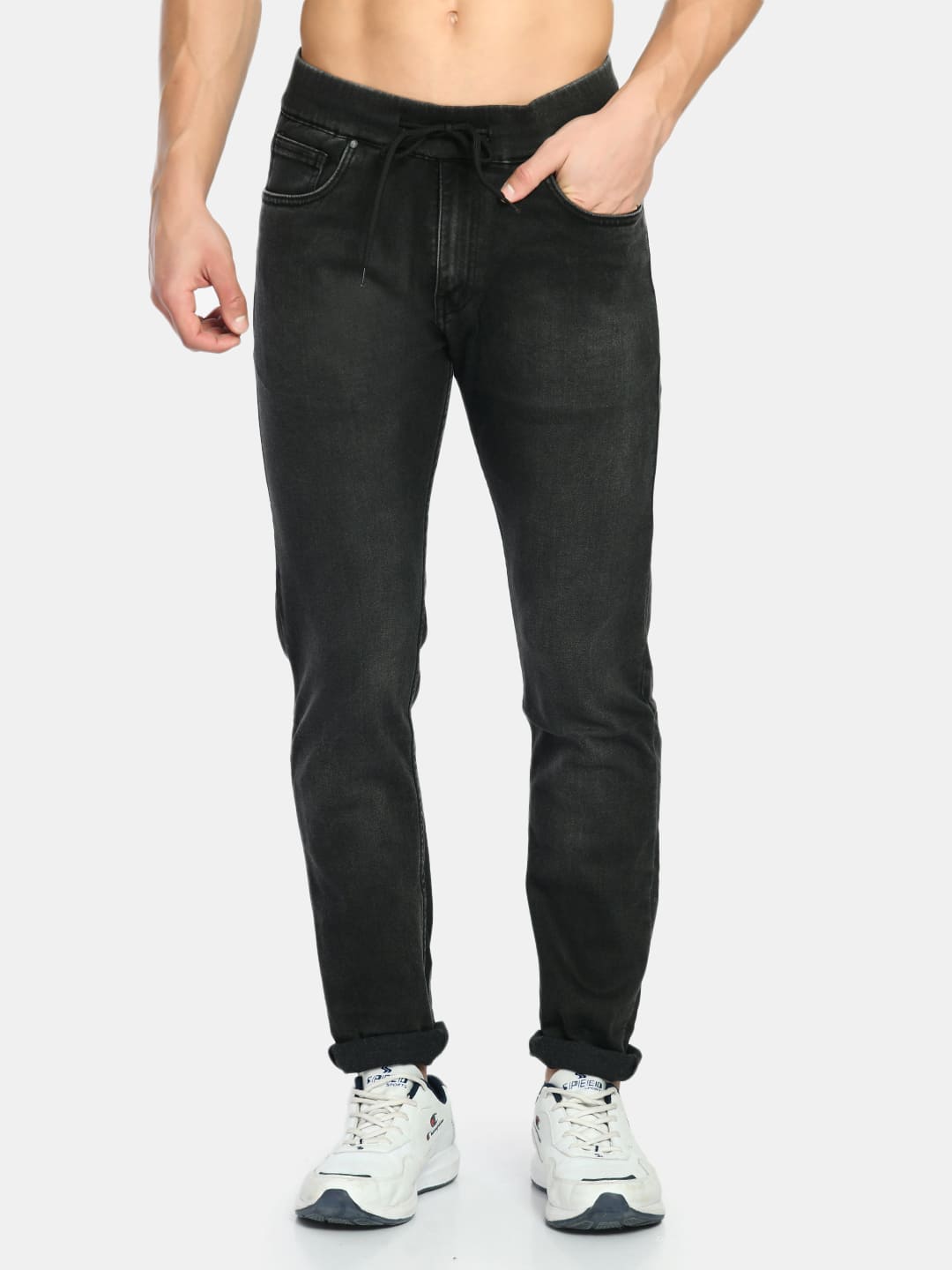 Men's Black Straight Fit Casual Jogger