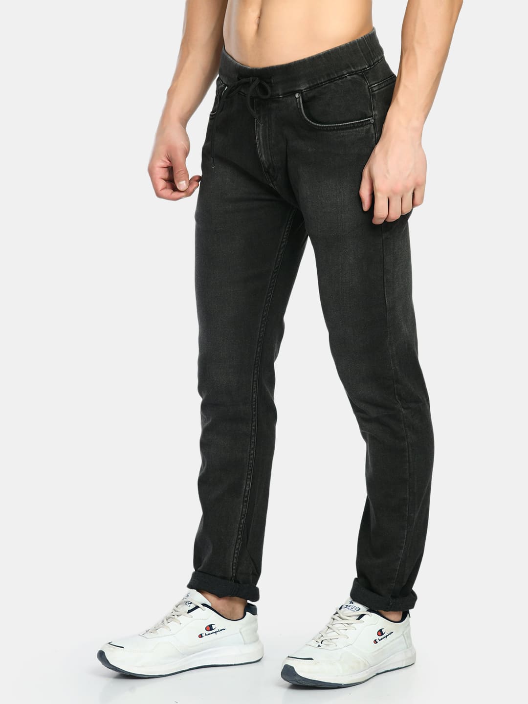 Men's Black Straight Fit Casual Jogger - SQUIREHOOD