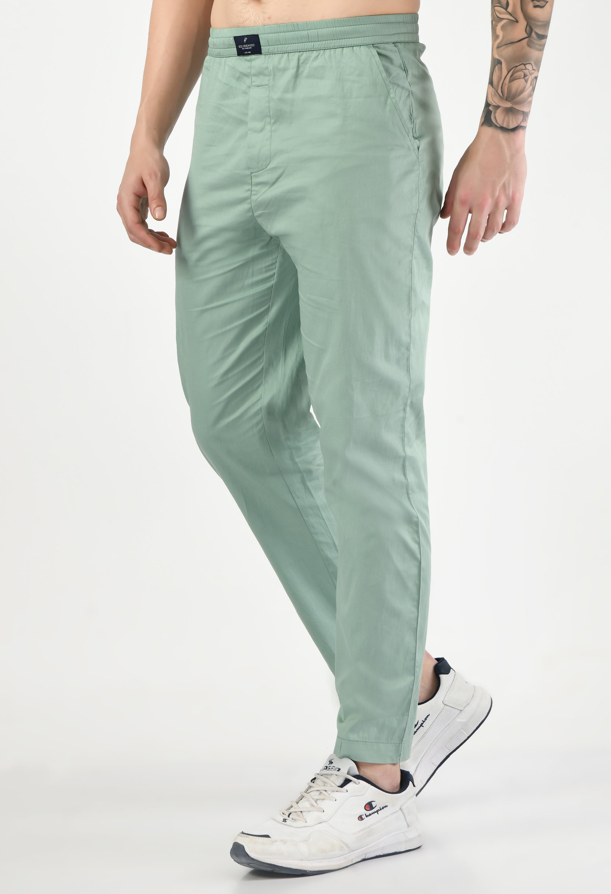 Relaxed Fit Patterned cotton trousers  Light blueSnoopy  Men  HM IN
