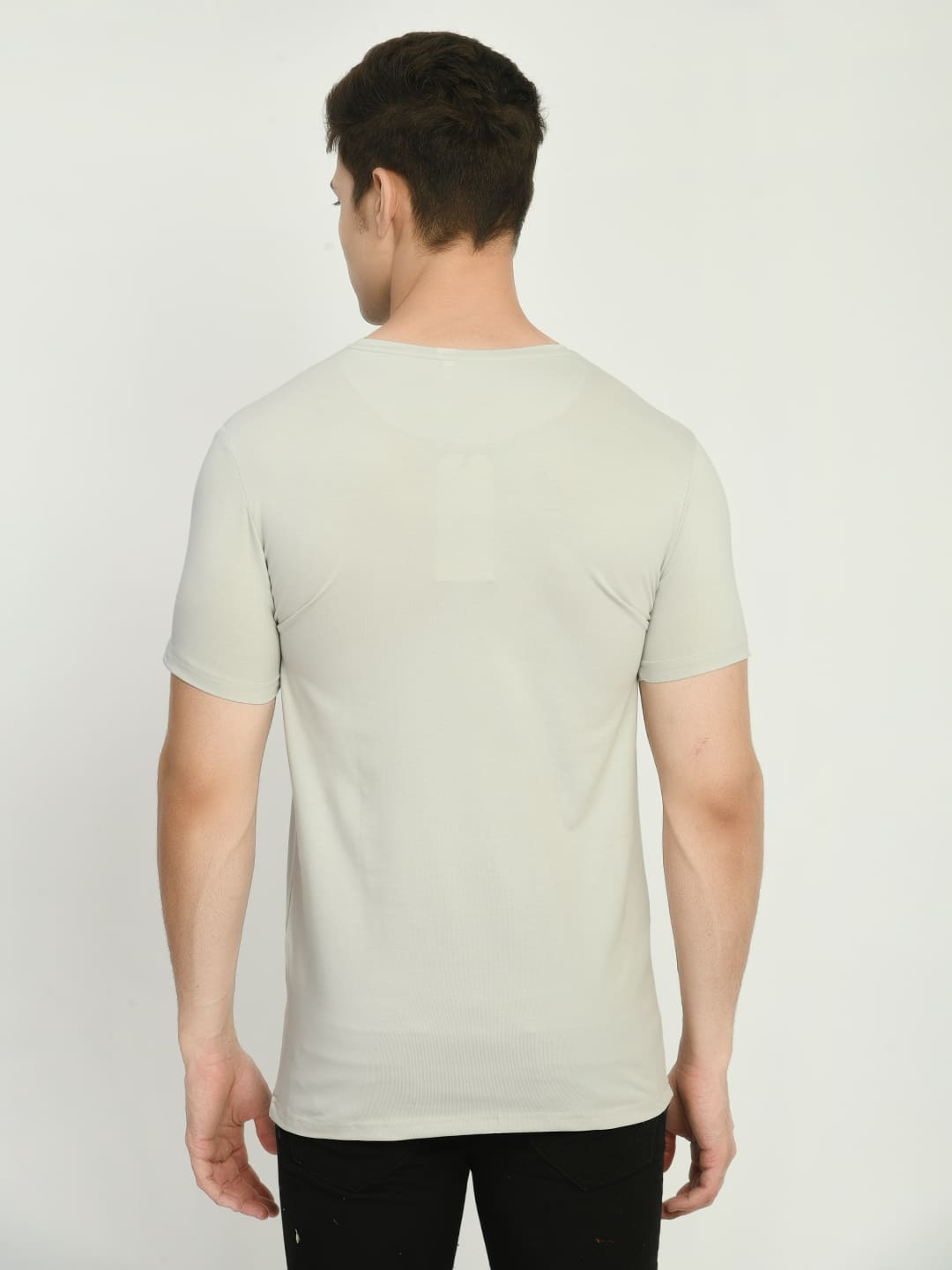 Men's Basic Gray Round Neck T-Shirt - SQUIREHOOD