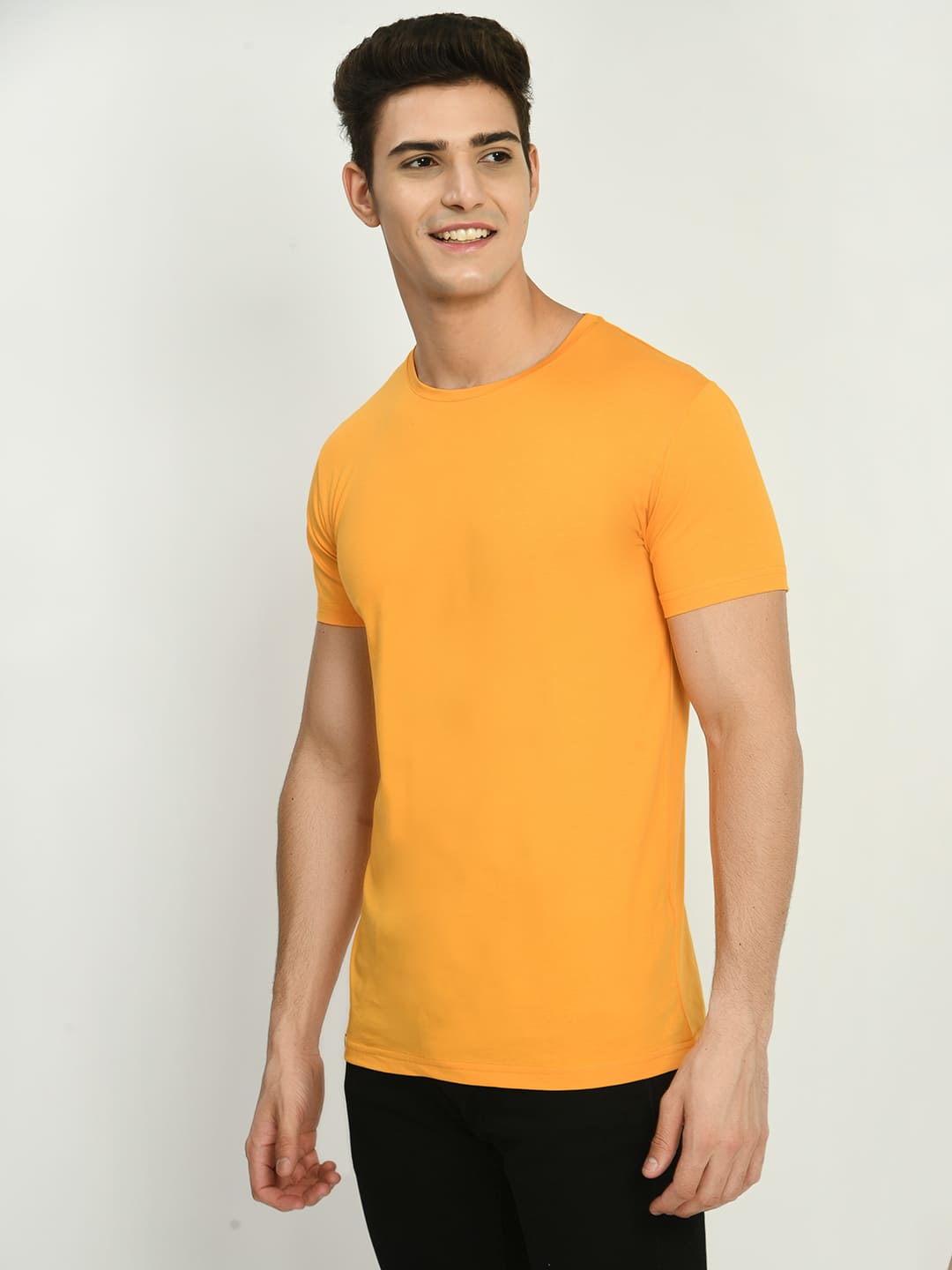 Mustard Yellow Crew Neck T-Shirt - SQUIREHOOD