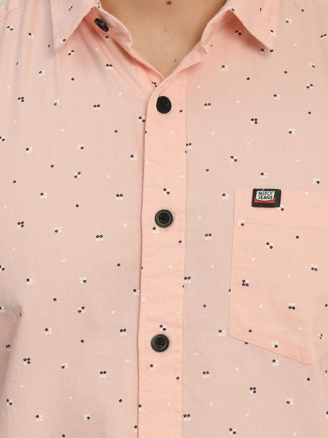 Men’s Printed Pink Full Sleeve Shirt