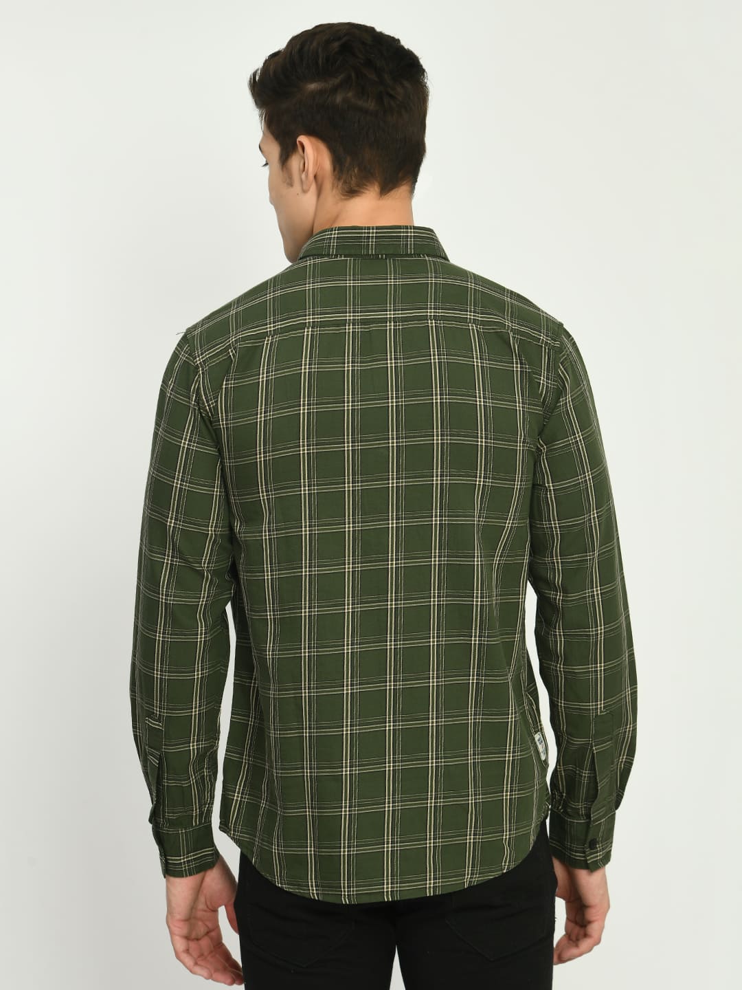Men’s Checkered Spread Full Sleeve Shirt - Green