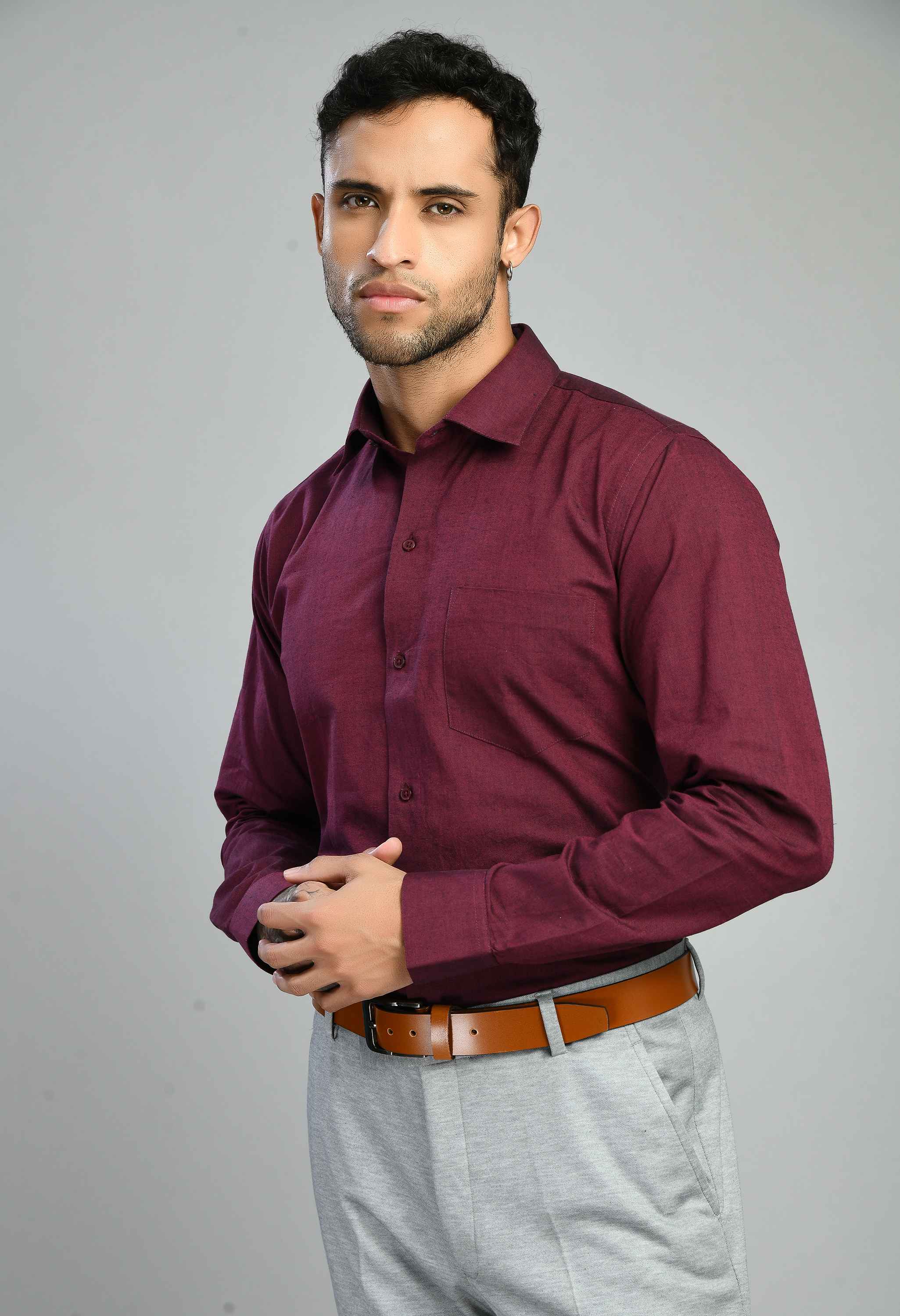 Men's Full Sleeves Slim Fit Formal Shirt
