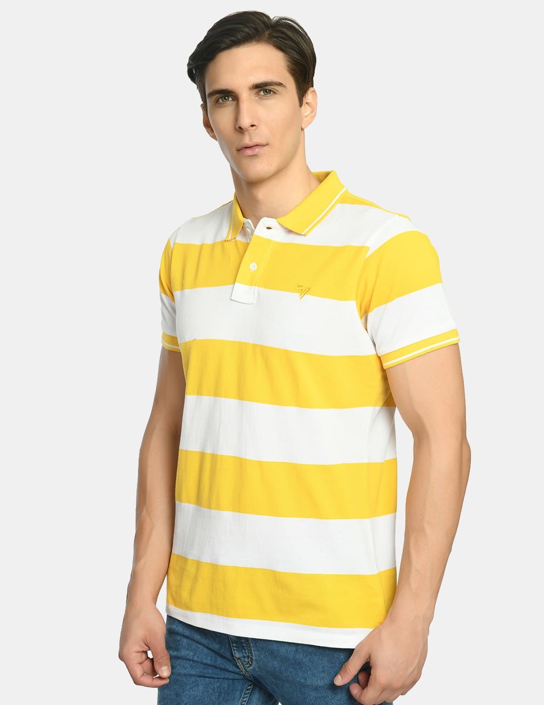 Men's Striped Casual Wear Polo T-Shirt