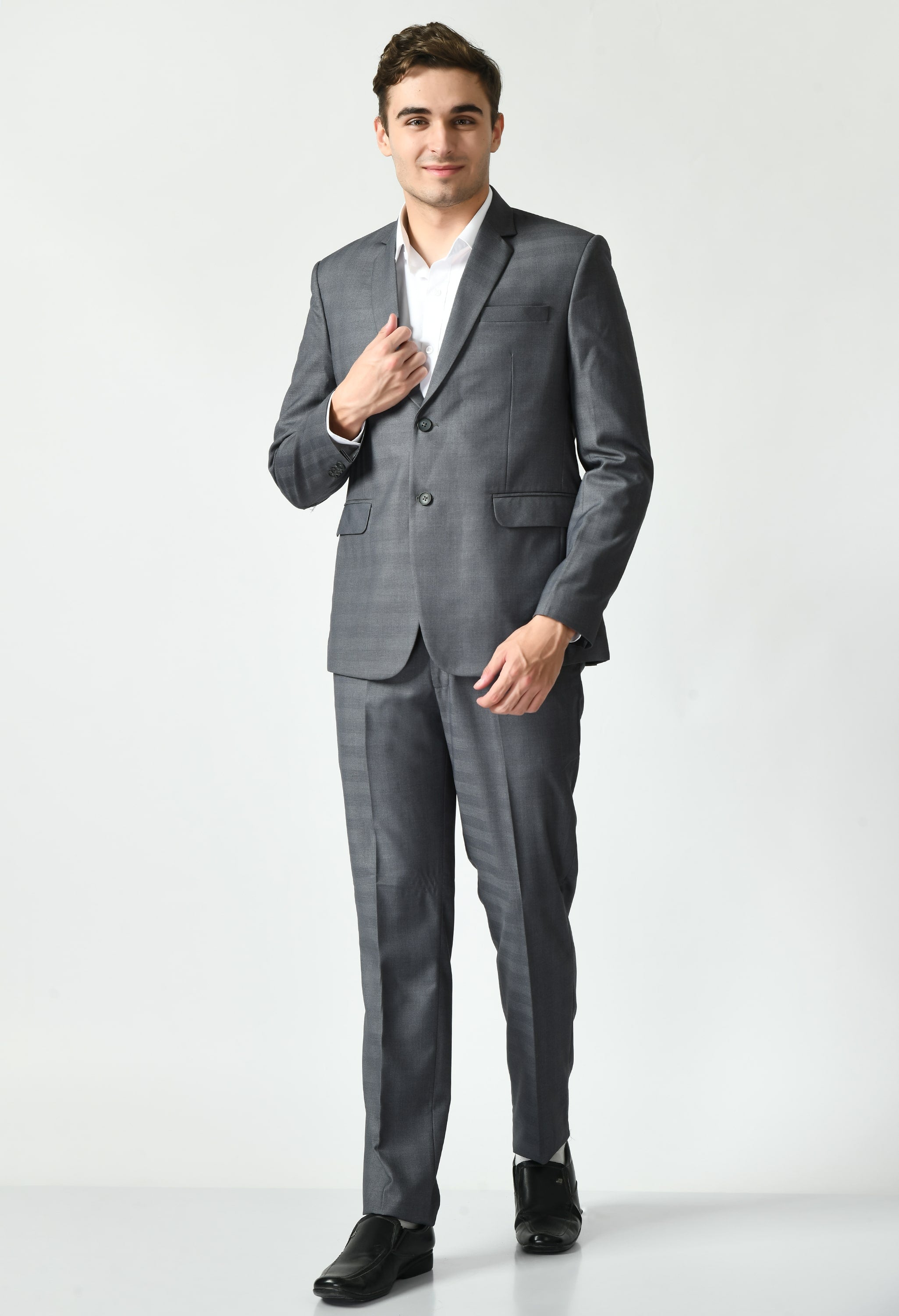 Grey Single Breasted Designer Suit