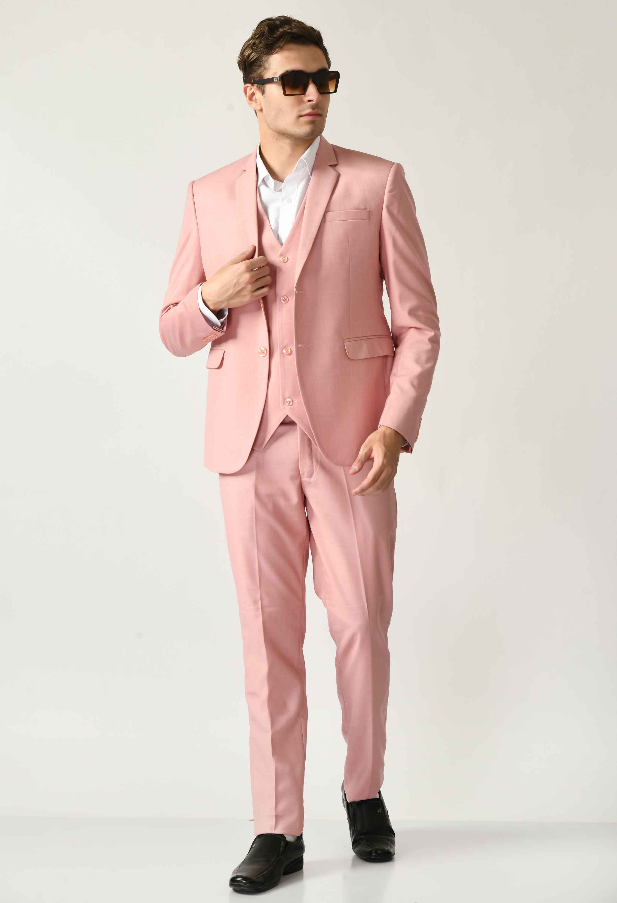 Knitted Pink Party Wear Suit Set
