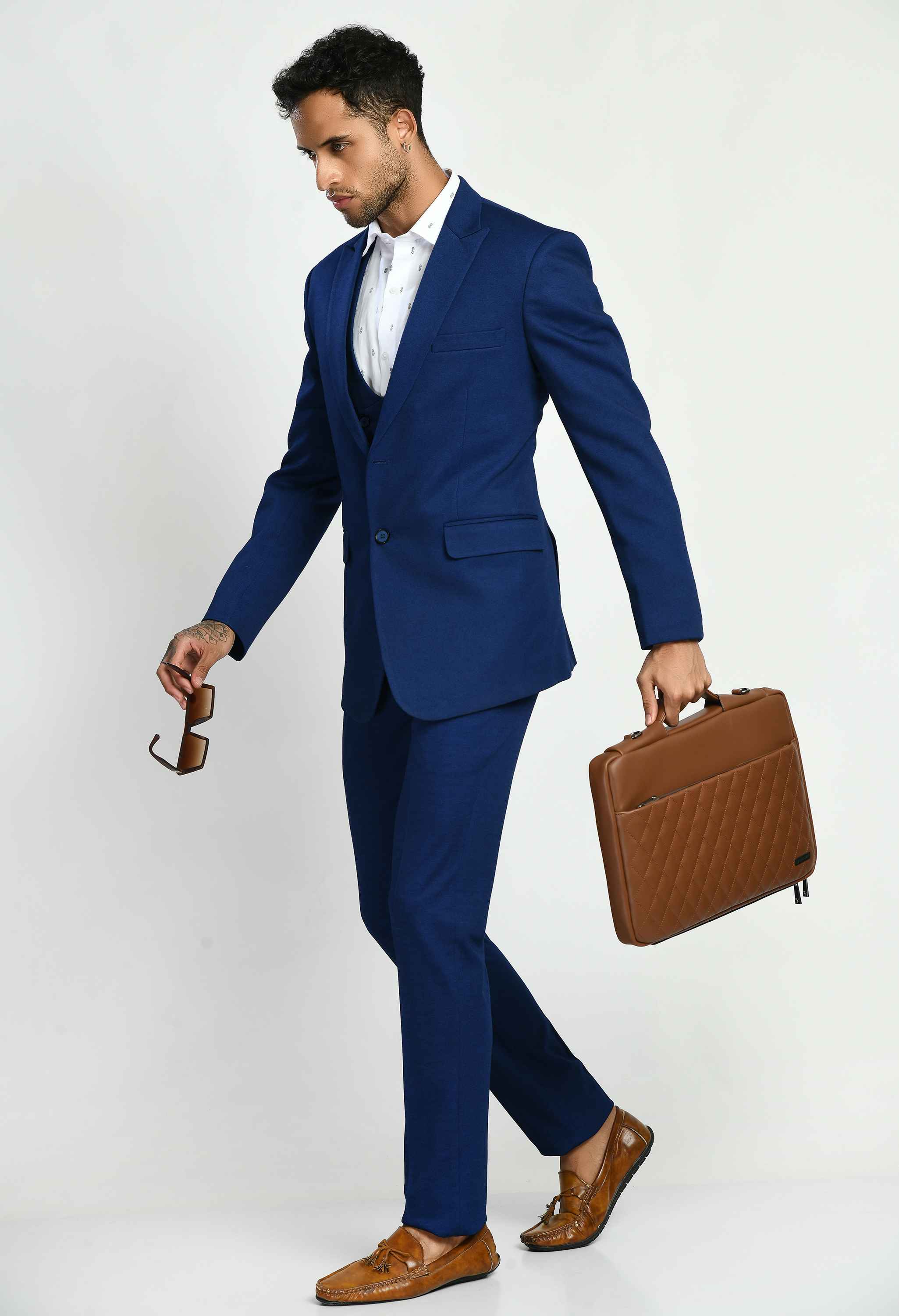 Buy Men's Charming Blue Suit Set - Exclusive Suits for Men Online