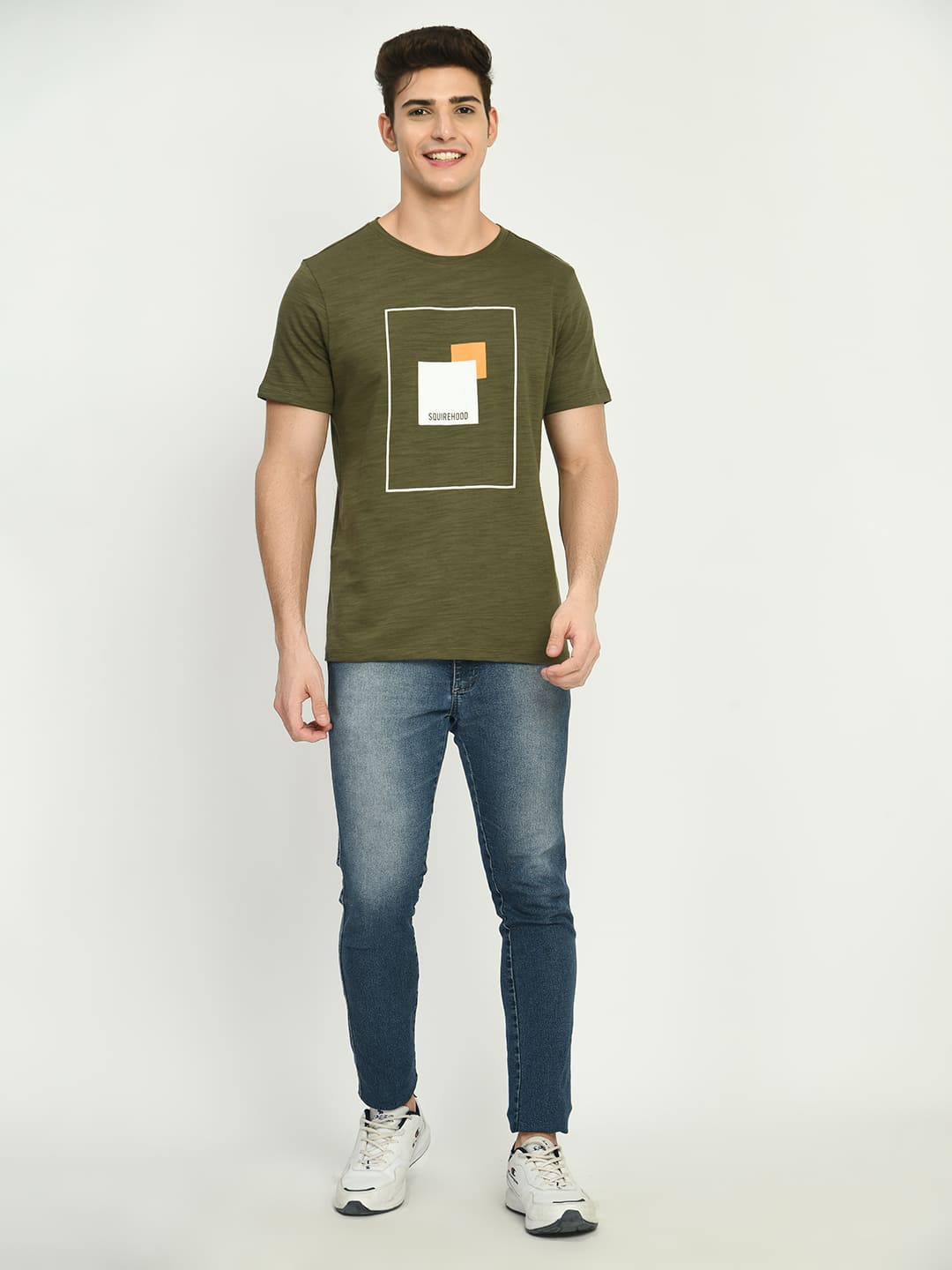 Men's Army Graphic Printed T-Shirt
