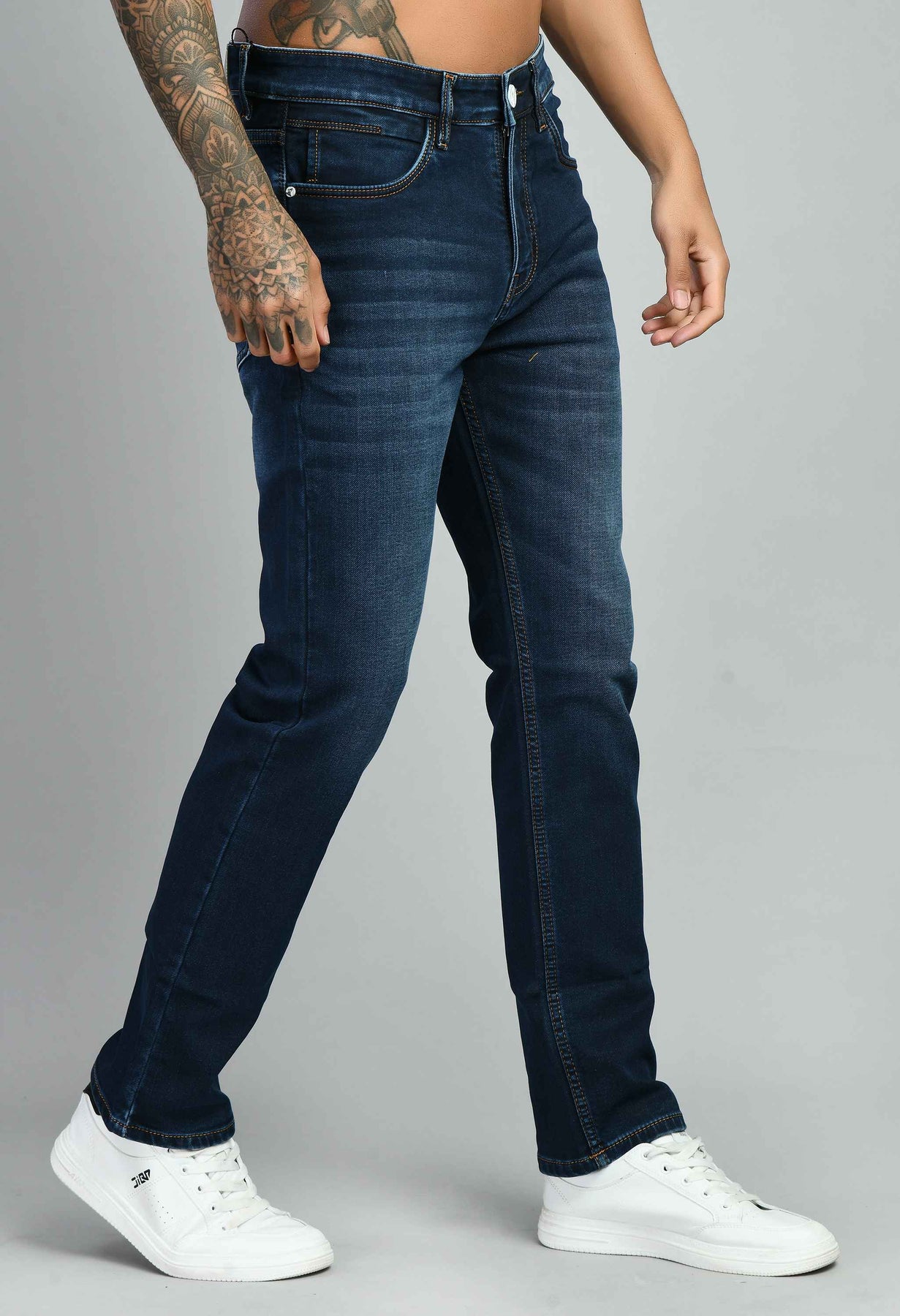 Buy Men s Dark Blue Straight Fit Jeans Online SQUIREHOOD buy-men-s-dark-blue-straight-fit-jeans-online-squirehood