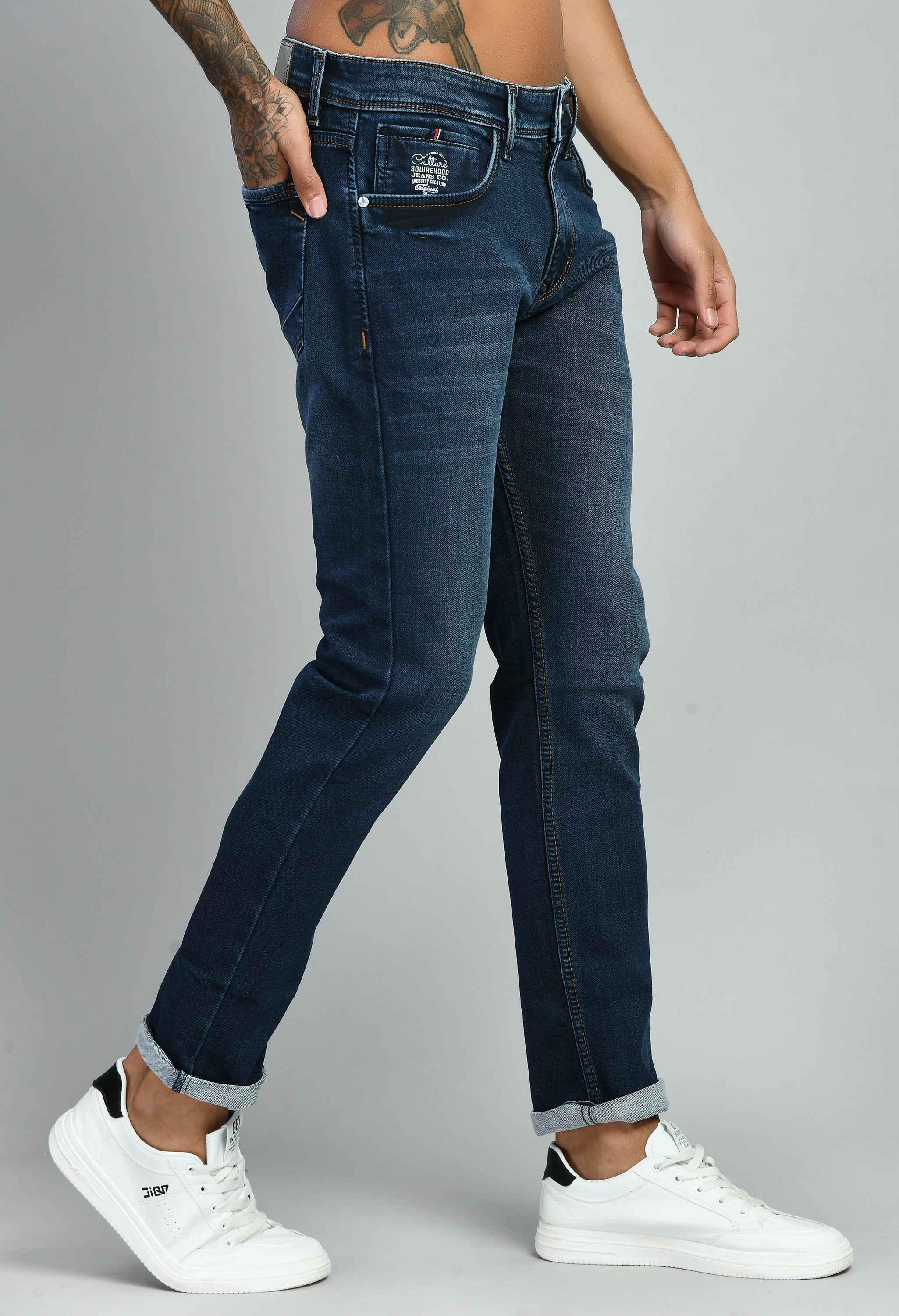 Men's Flat Finish Stretchable Jeans