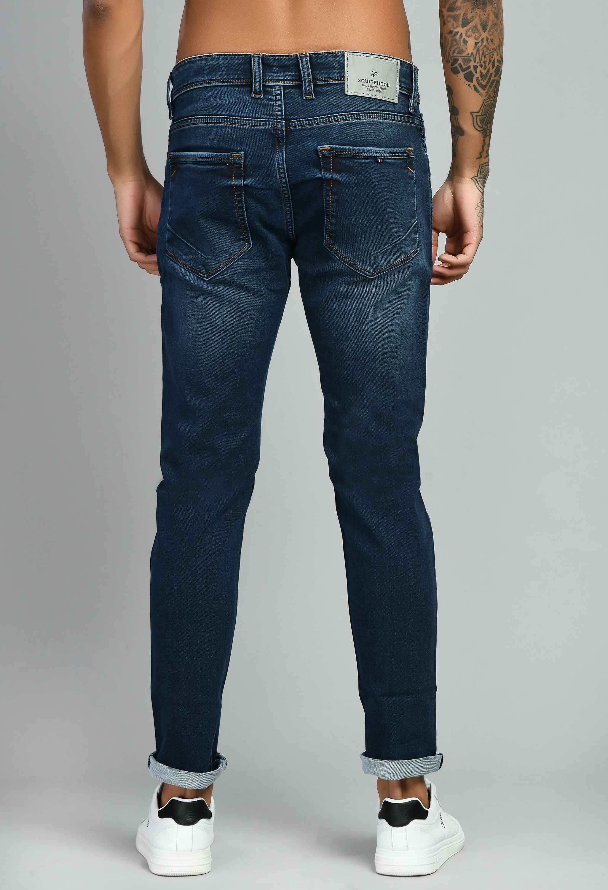 Men's Flat Finish Stretchable Jeans