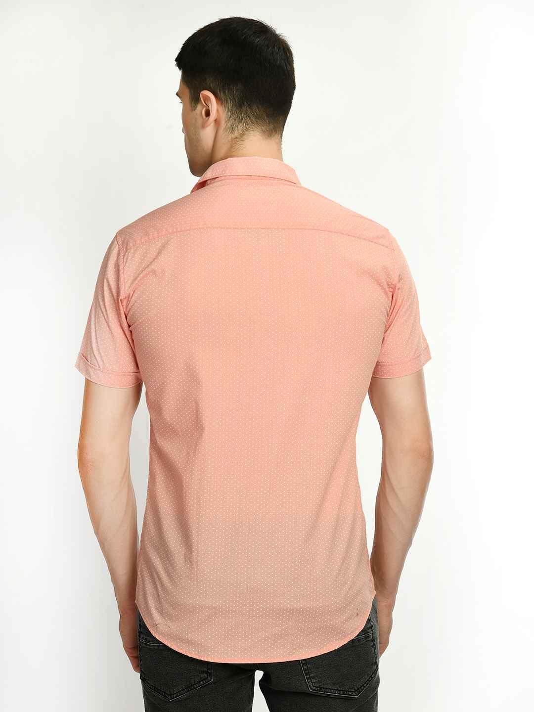 Men's Printed Cotton Short Sleeve Shirt