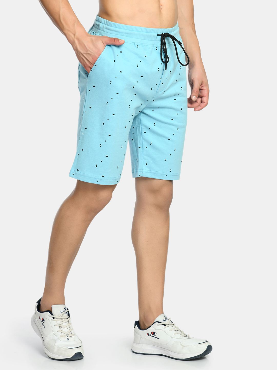 Men's Mid Rise Comfort Stretch Printed Shorts