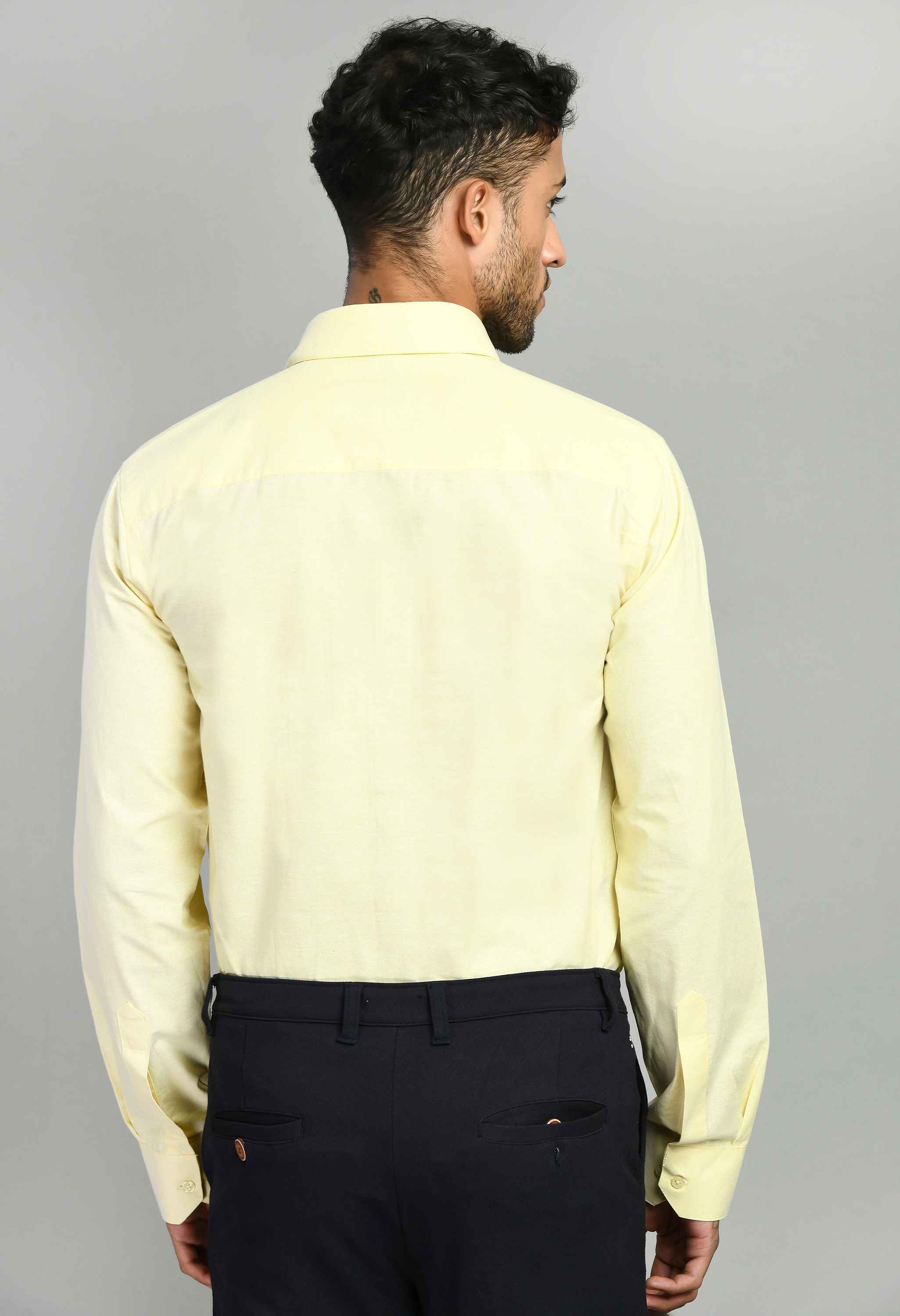 Men's Solid Cotton Oxford Slim Fit Shirt