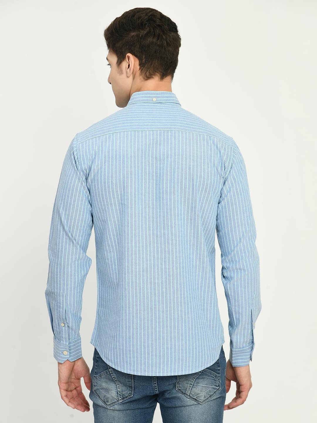 Men's Stripes Oxford Regular Fit Shirt