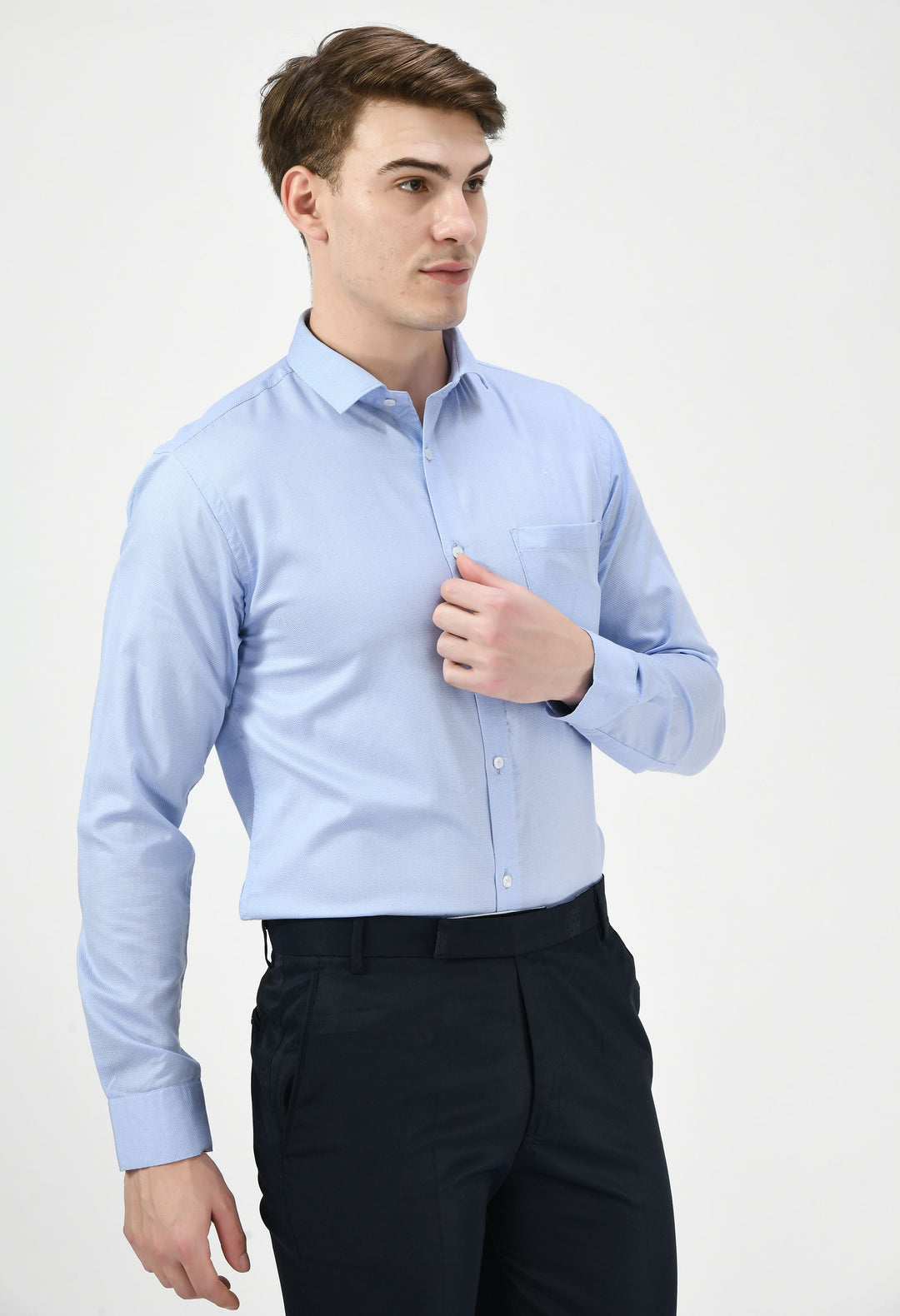 Buy Men's Textured Cotton Full Sleeve Formal Shirt Online – SQUIREHOOD