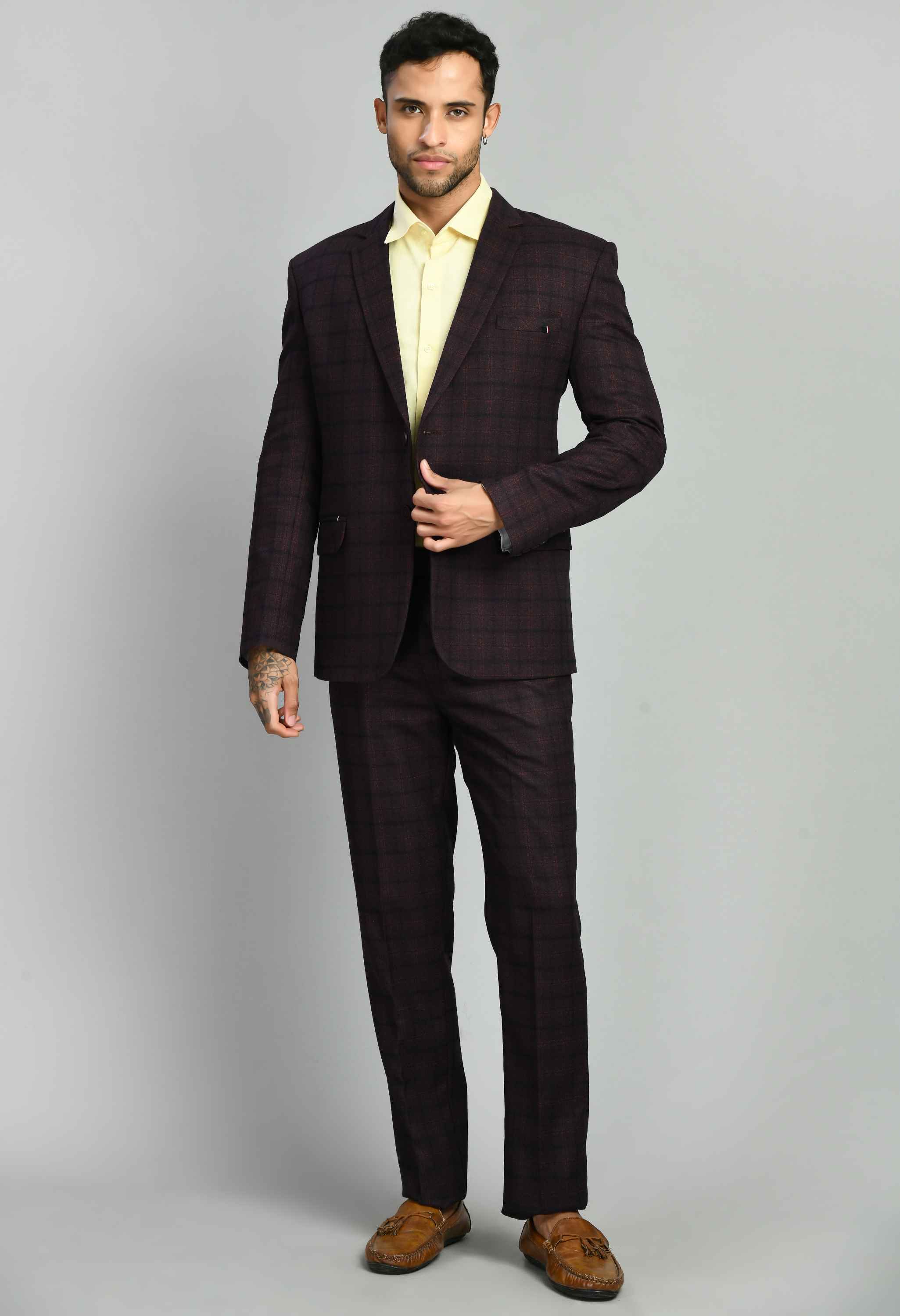 Men's Wine Smart Fit Suit