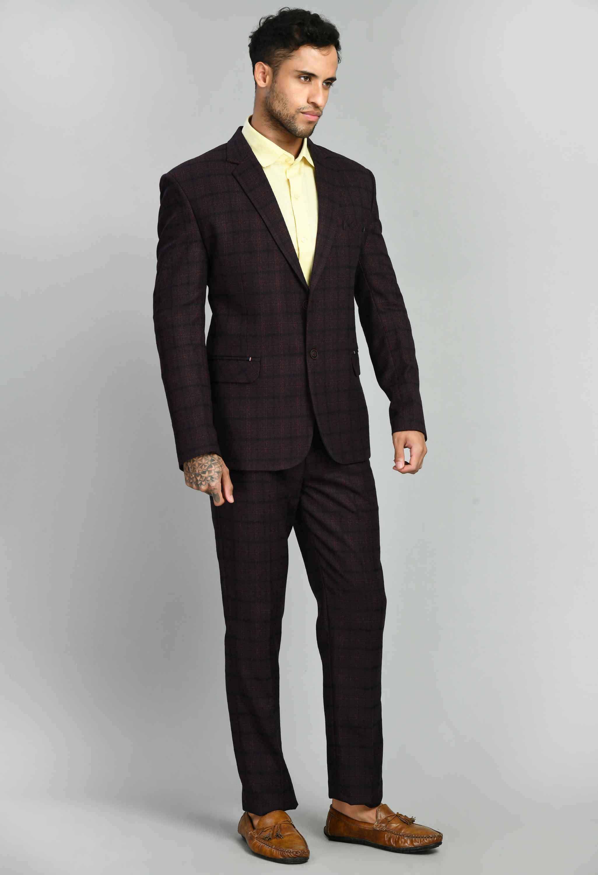 Men's Wine Smart Fit Suit