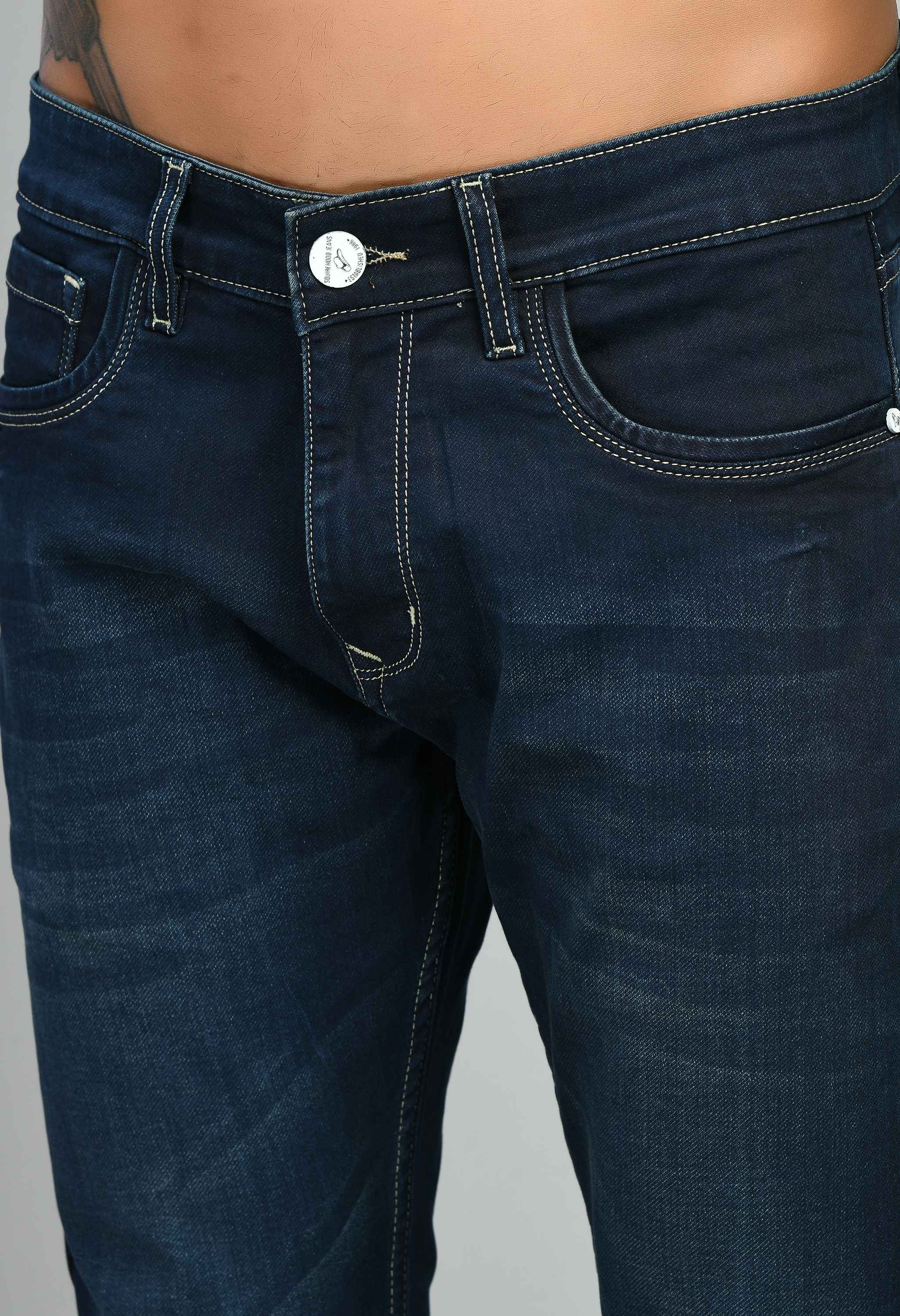 Tint Blue Lycra Straight Fit Jeans