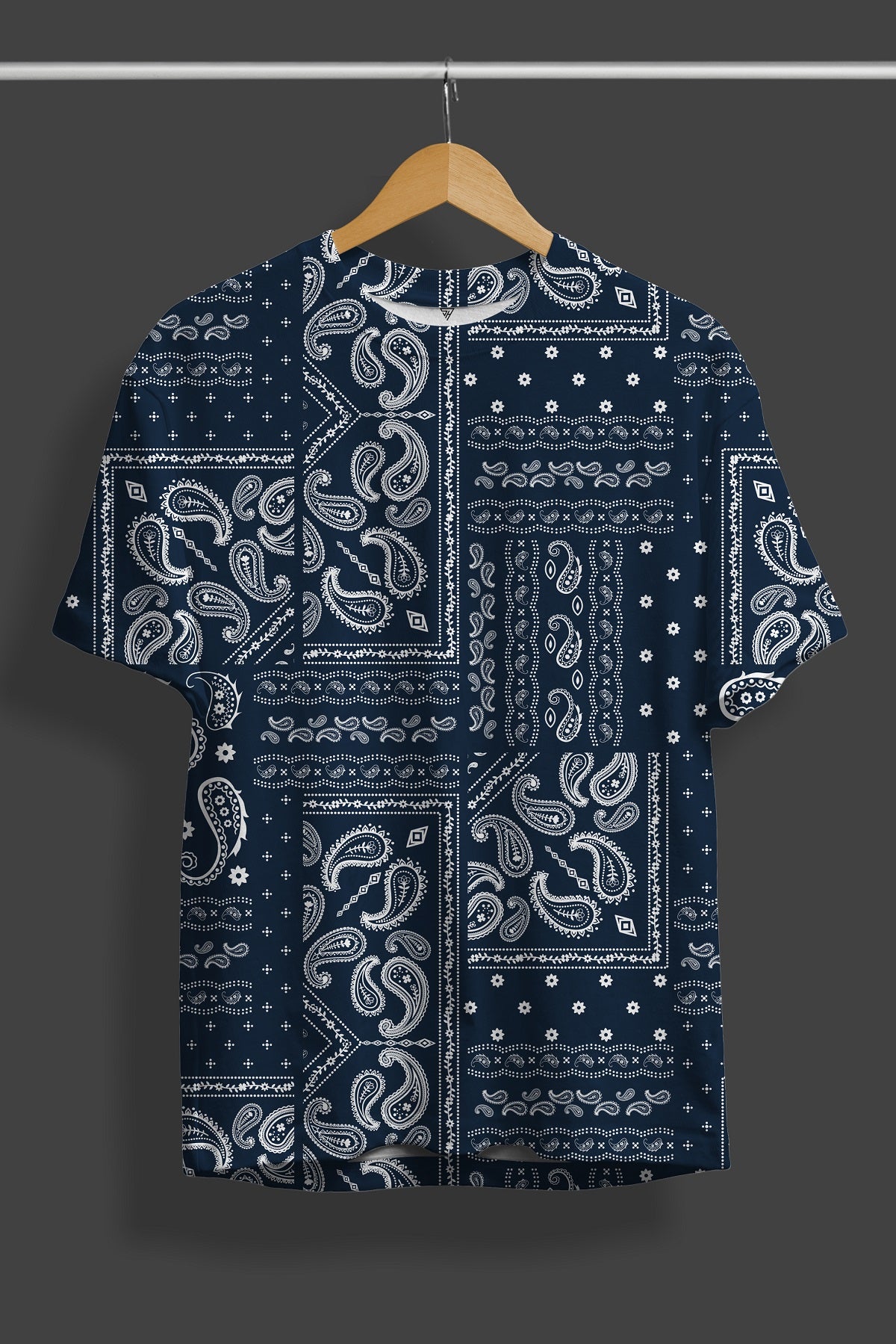 Classic Blue All Over Print Streetwear T Shirt