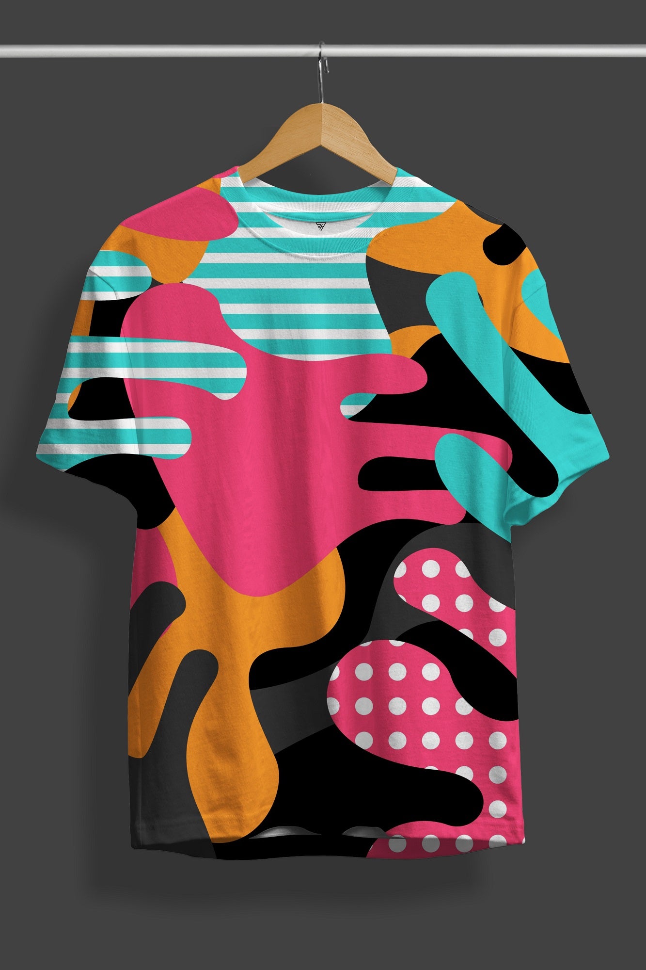 Colorful Abstract Pattern Printed T-Shirt