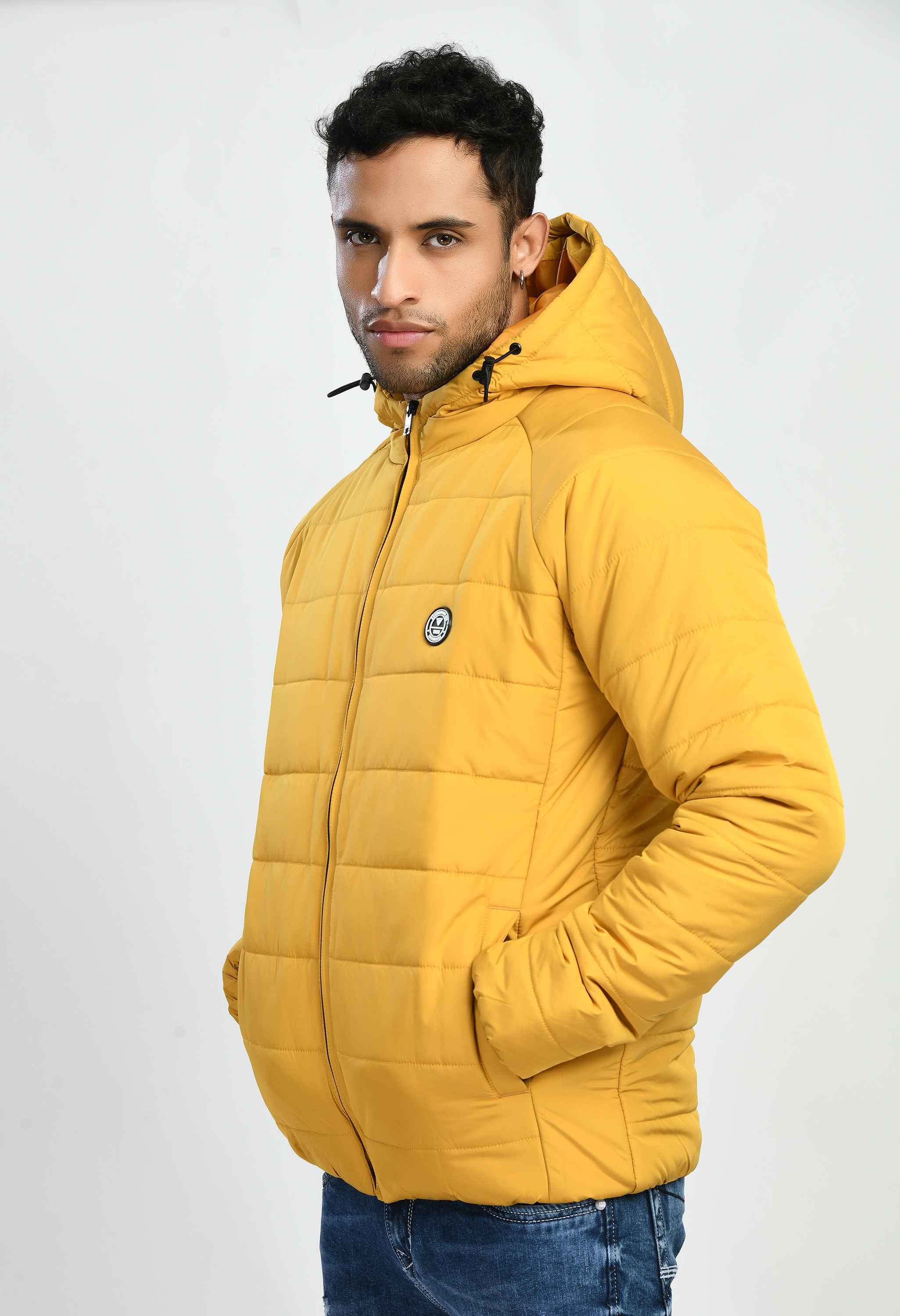 Mustard Hood Bomber Jacket - SQUIREHOOD