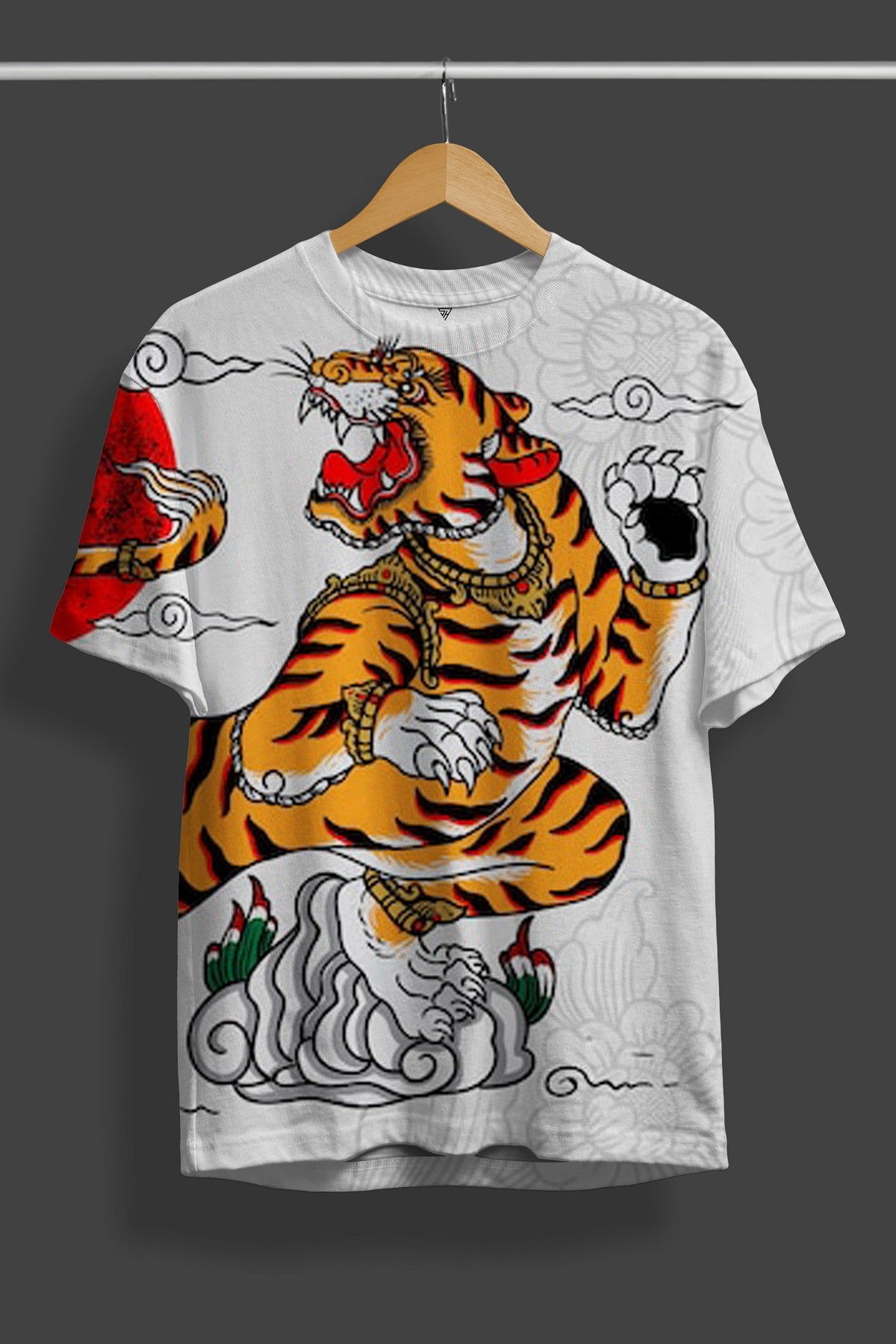 Decorated Tiger All Over Printed T-Shirt