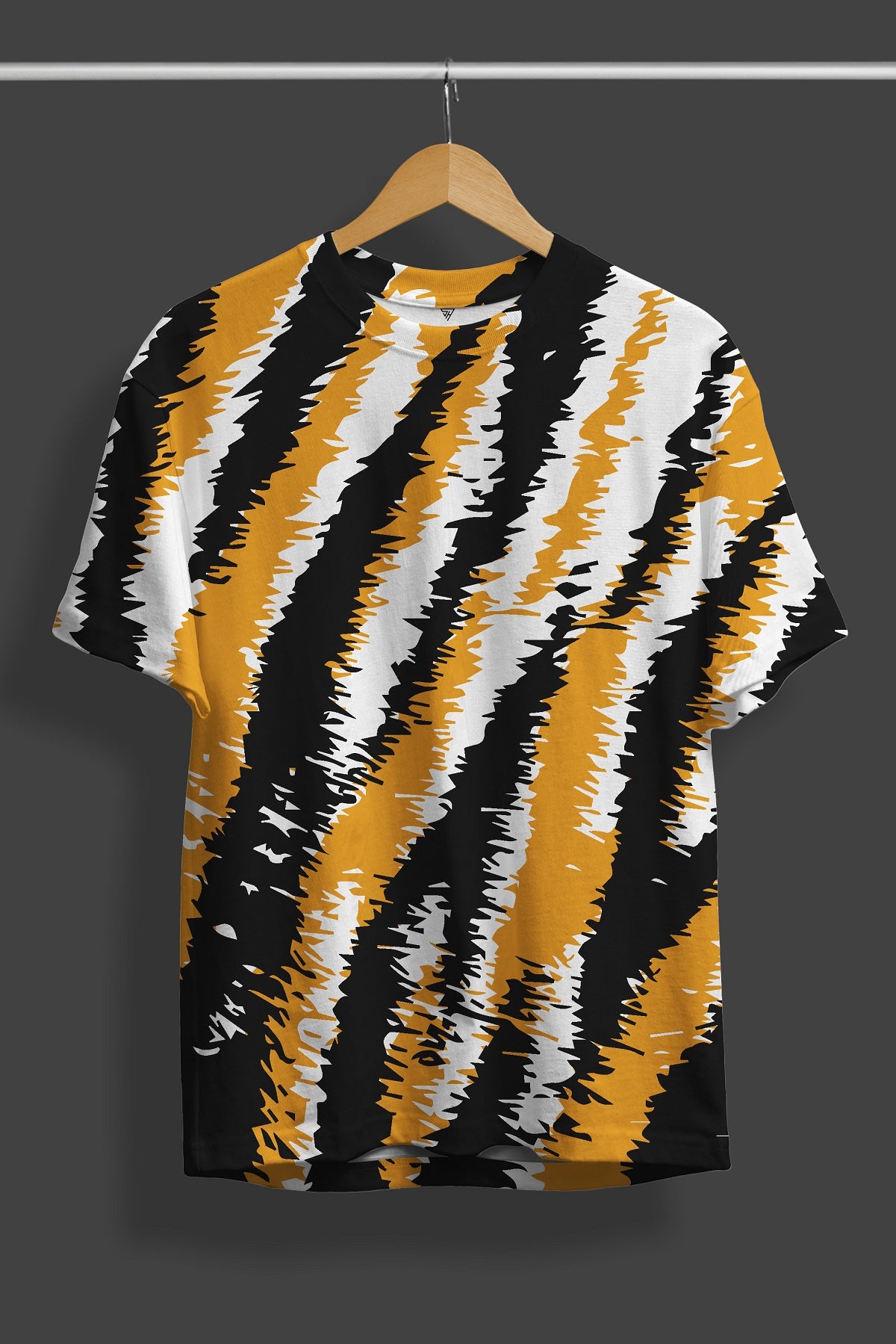 Leopard Print Round Neck Regular Fit Printed T-Shirt