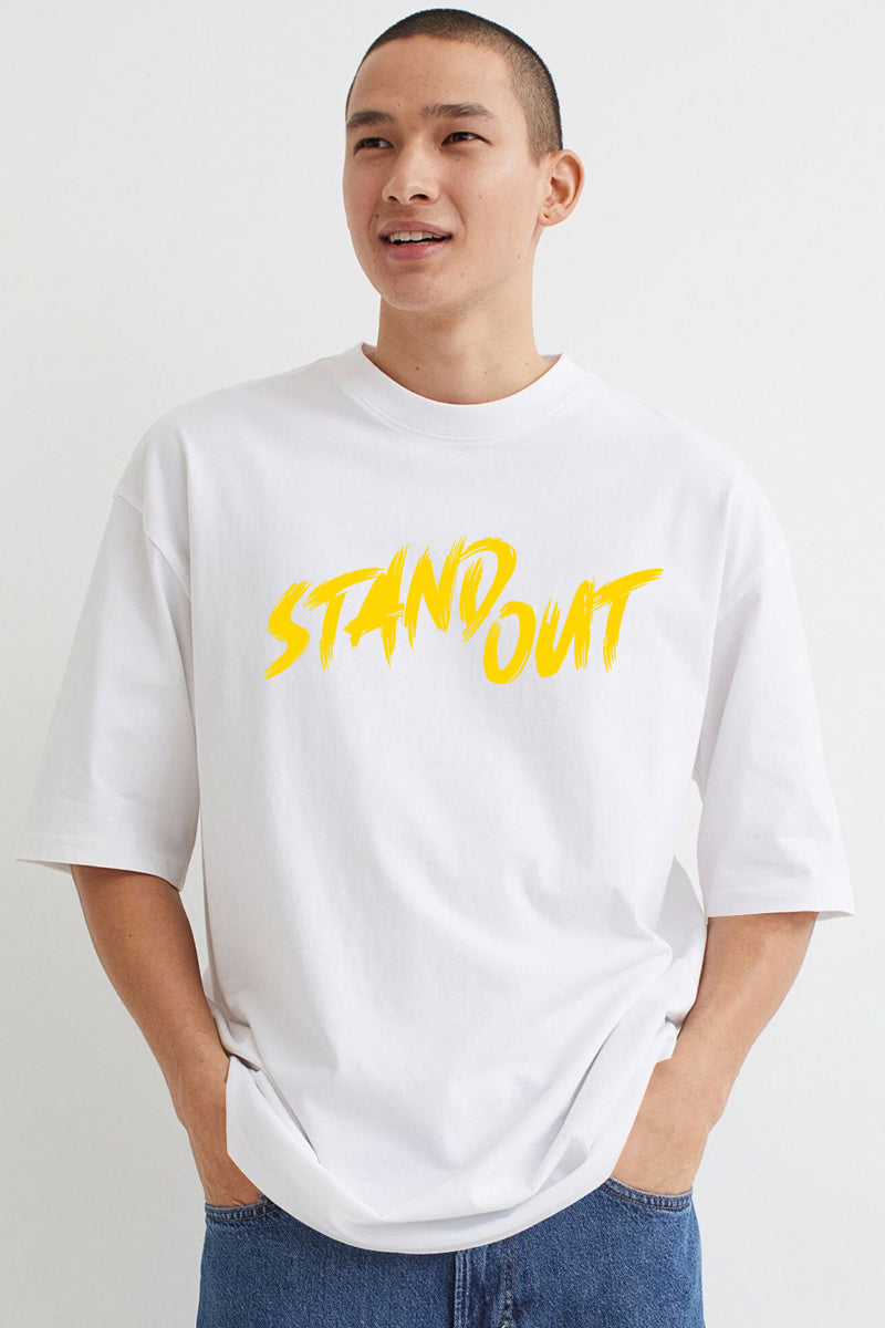 Stand Out White Oversized T-Shirt - SQUIREHOOD