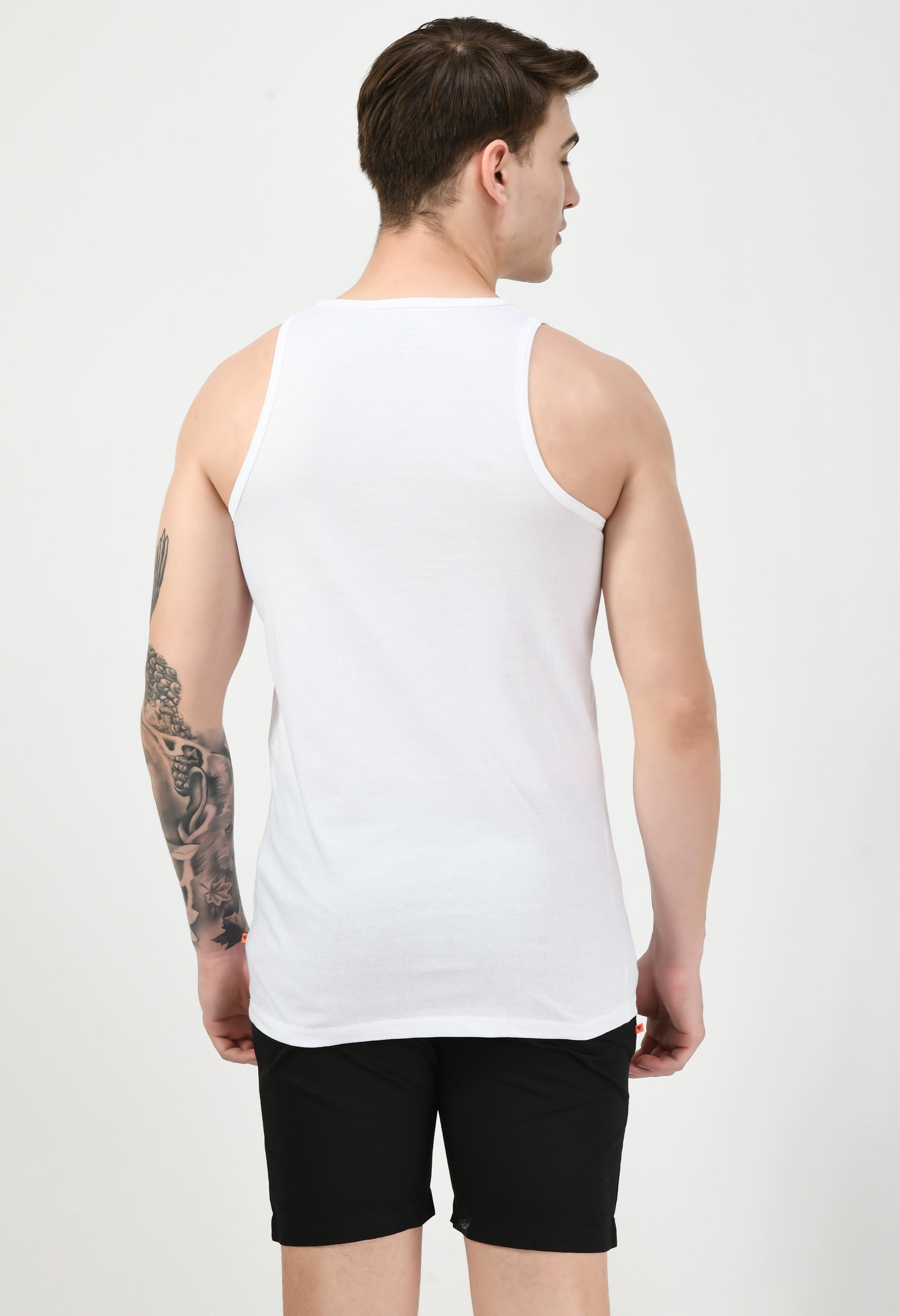 Men's Slim Fit White Vest